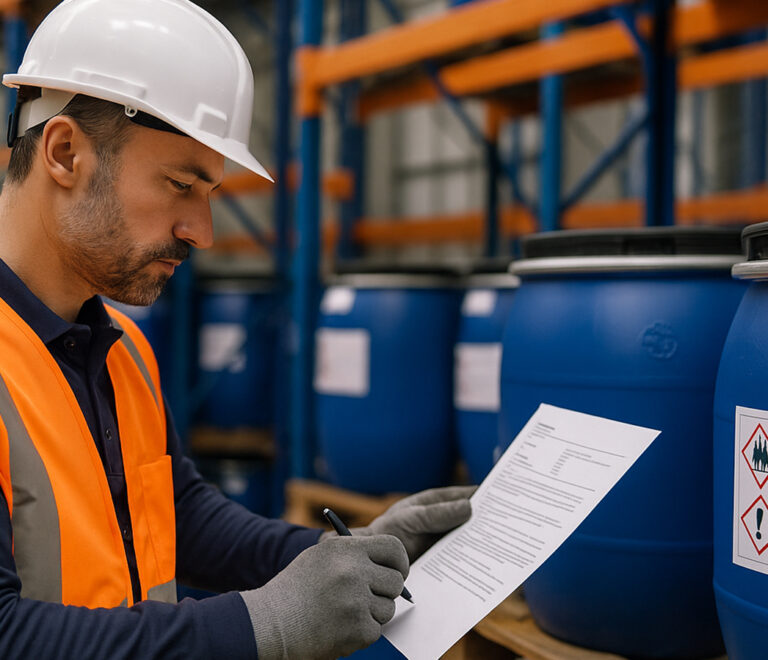 ¿Qué documentos debe tener un producto químico a la hora de manipularlo?